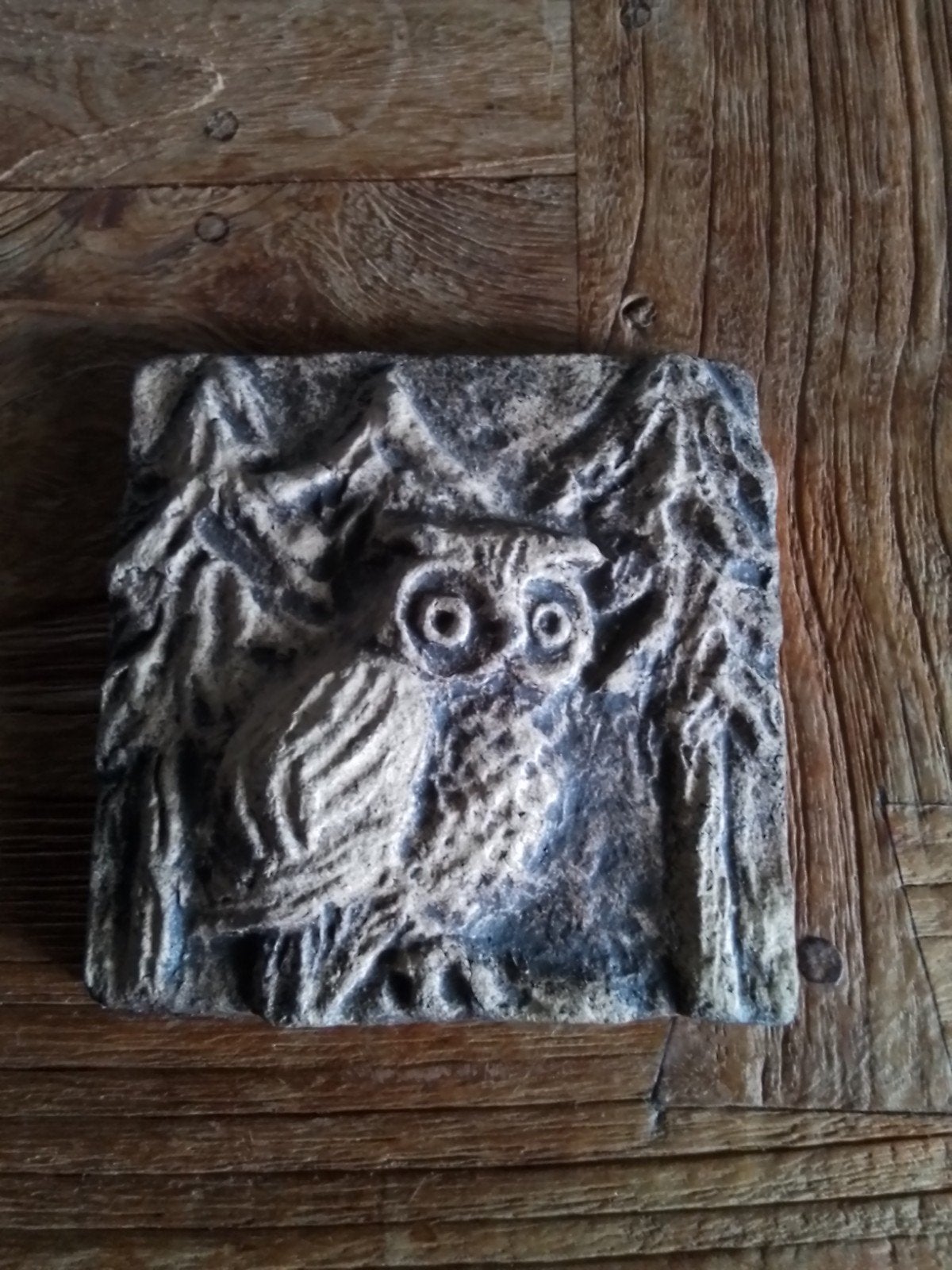Uilen wandtegel - decoratieve tegel met uil reliëf, Ophalen of Verzenden