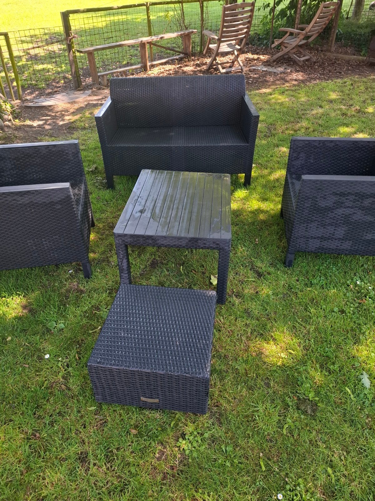 Loungeset  2 zits met 2 stoelen met 2 tafeltjes, Ophalen of Verzenden, Gebruikt