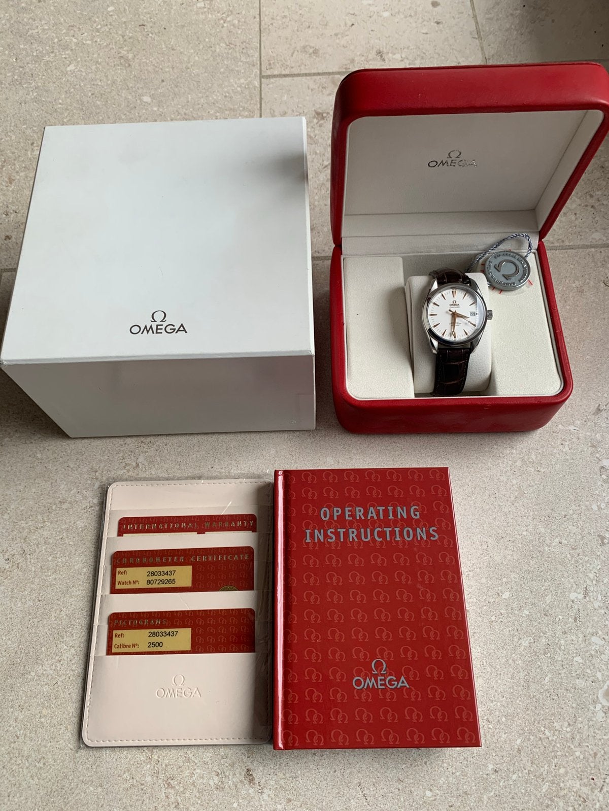 Omega Seamaster Aqua Terra Chronograph Co-Axial, Ophalen, Zo goed als nieuw, Leer, Omega