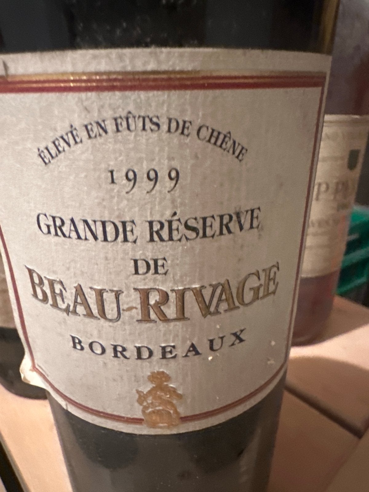 Beau-Rivage Grande Réserve Bordeaux 1999, Verzamelen, Wijnen, Gebruikt, Rode wijn, Frankrijk, Vol, Ophalen of Verzenden