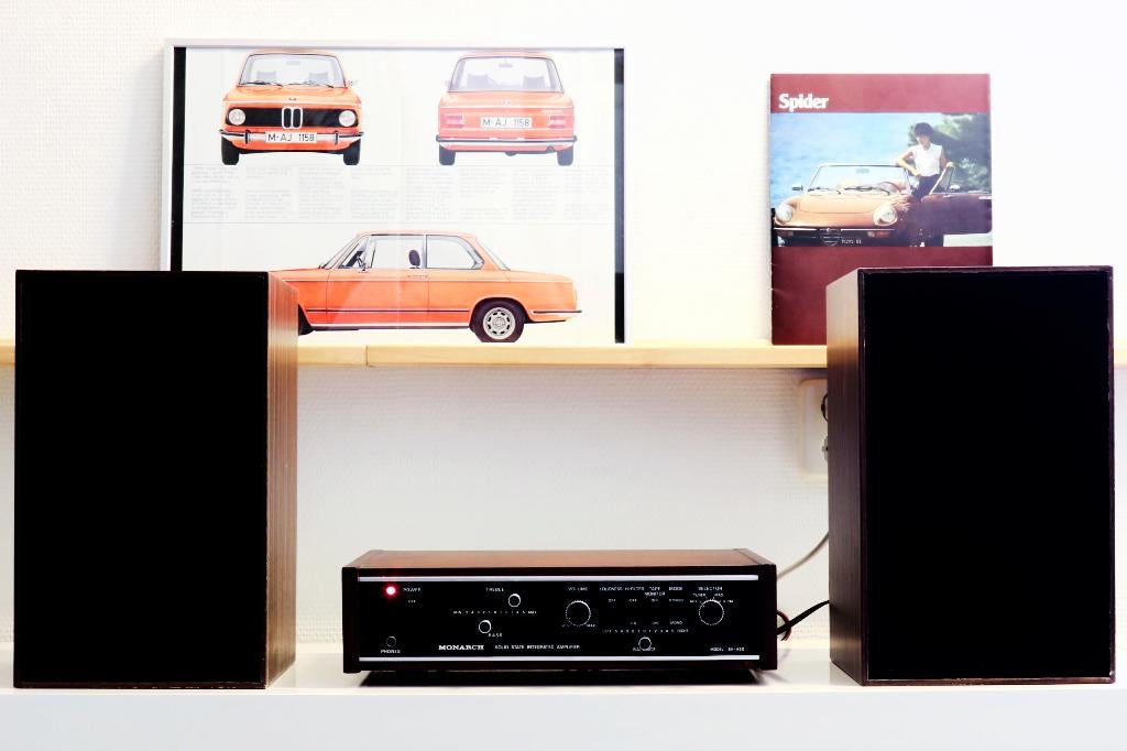 Monach vintage versterker & Hi-Lo luidsprekers, Overige merken, Gebruikt, Ophalen of Verzenden, Minder dan 60 watt