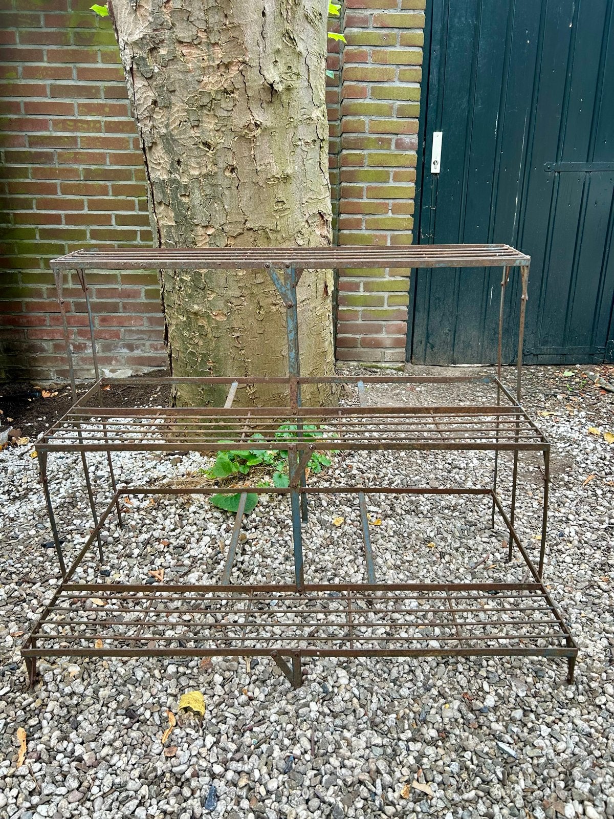 Vintage metalen plantenrek - Afhalen in Amsterdam, Ophalen, Gebruikt, 100 cm of meer, Binnen