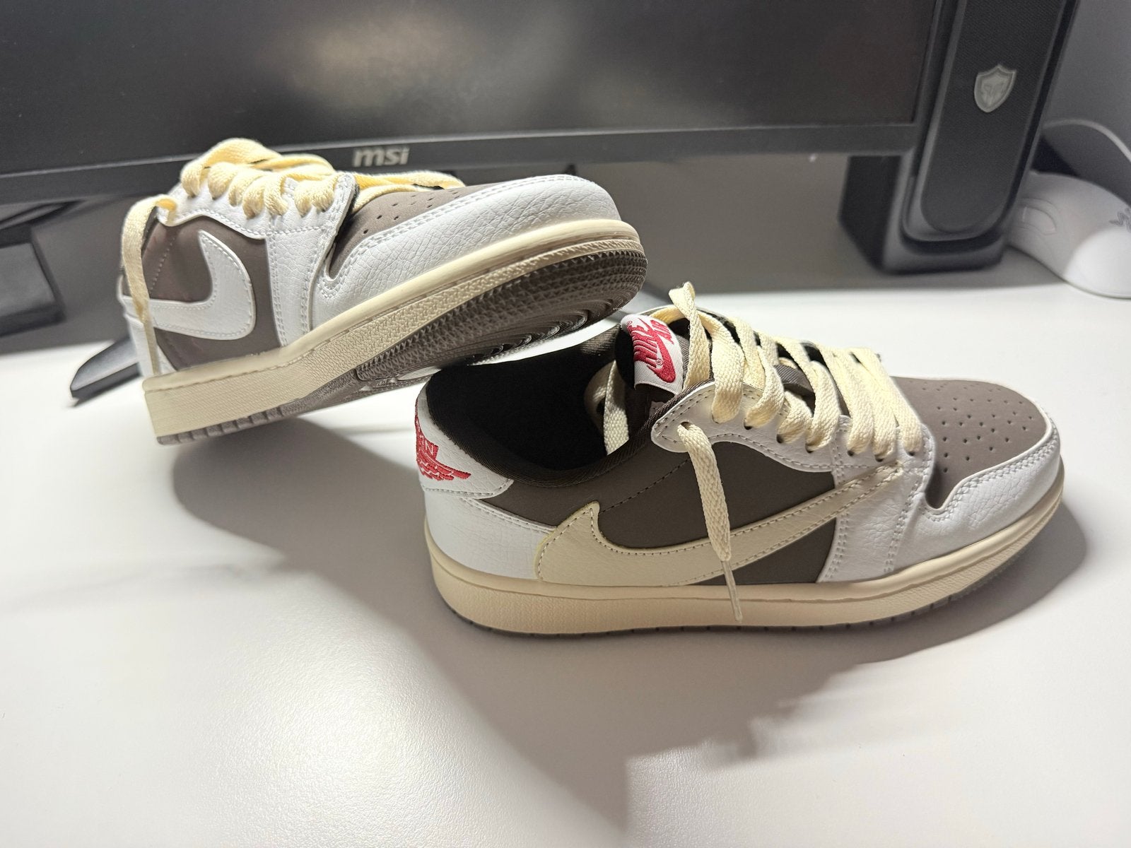 Nike Air Jordan 1 Low Travis Scott Reverse Mocha, Kleding | Heren, Ophalen, Nieuw, Bruin, Sneakers of Gympen