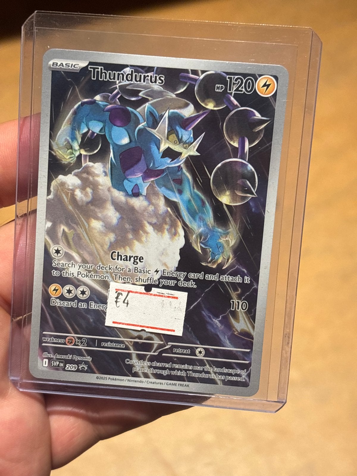 Thundurus 209 SVP Promo Pokémon Kaart, Ophalen of Verzenden, Zo goed als nieuw, Losse kaart