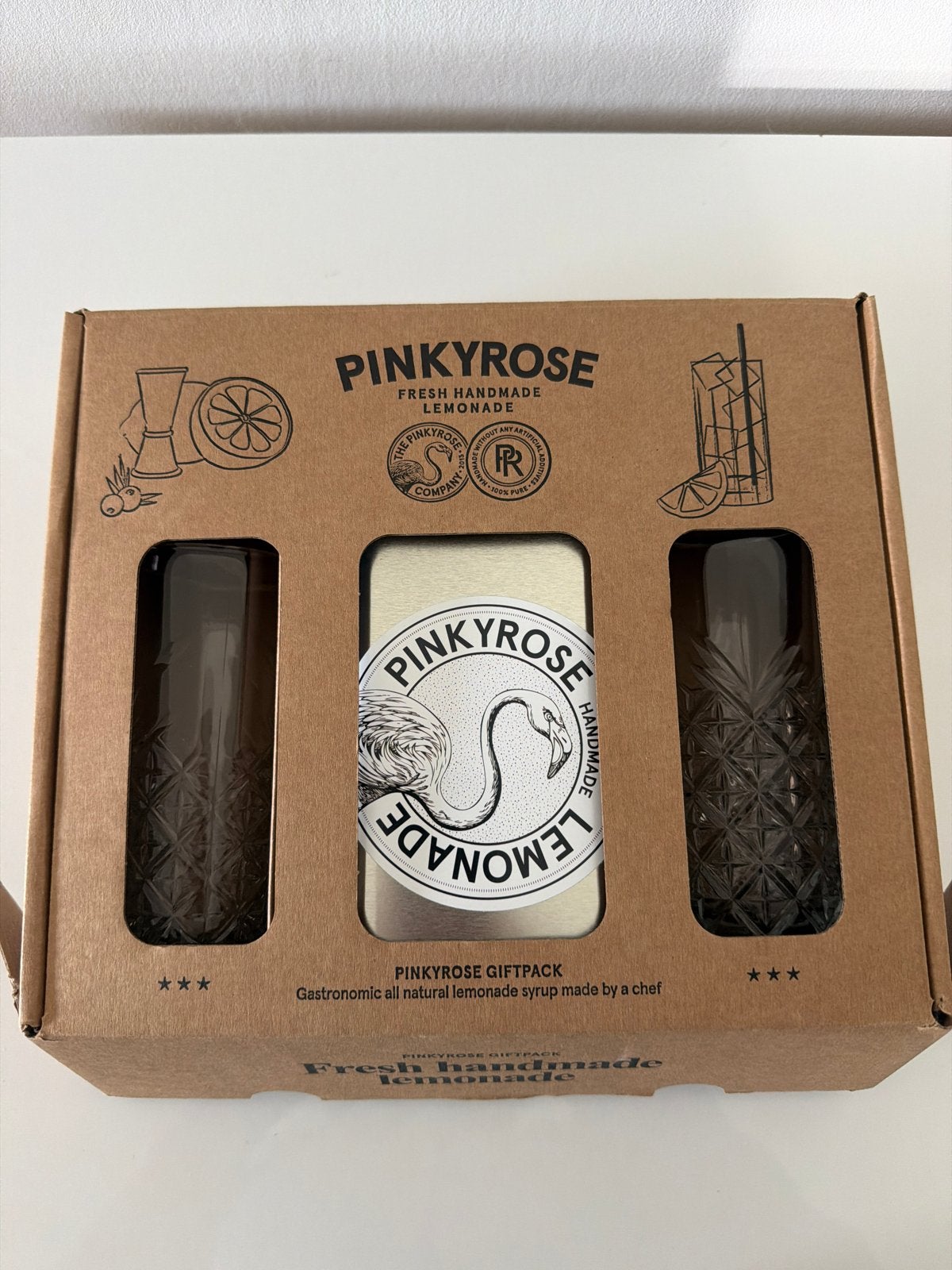 Pinkyrose Fresh Handmade Lemonade Giftpack met Glazen, Ophalen, Nieuw, Meerkleurig, Overige merken