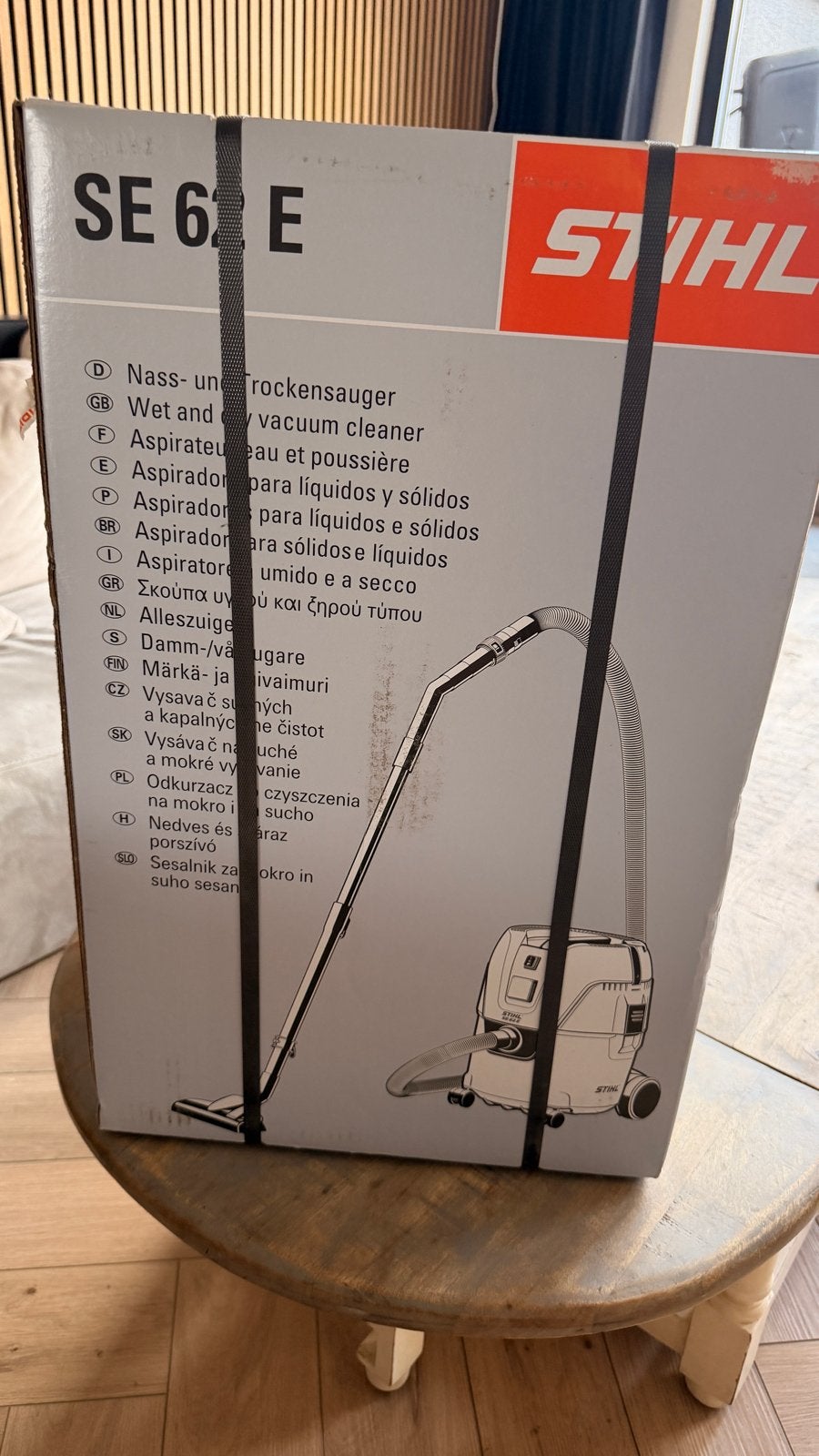 STIHL SE 62 E Bouwstofzuiger + Stopcontact (NIEUW in doos), Ophalen of Verzenden, Nieuw