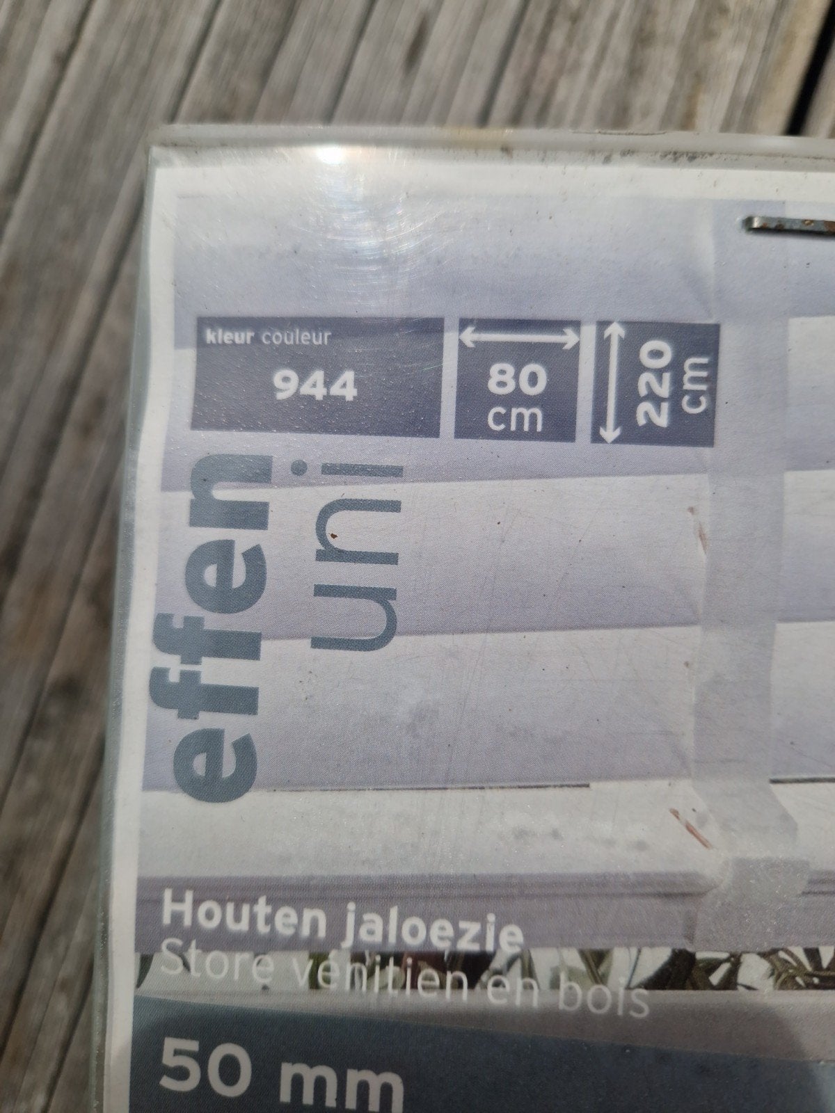 NIEUW! Witte houten jaloezie 80 x 120 cm, 50 mm, Huis en Inrichting, Stoffering | Gordijnen en Lamellen, Ophalen, Wit, Nieuw, 50 tot 100 cm