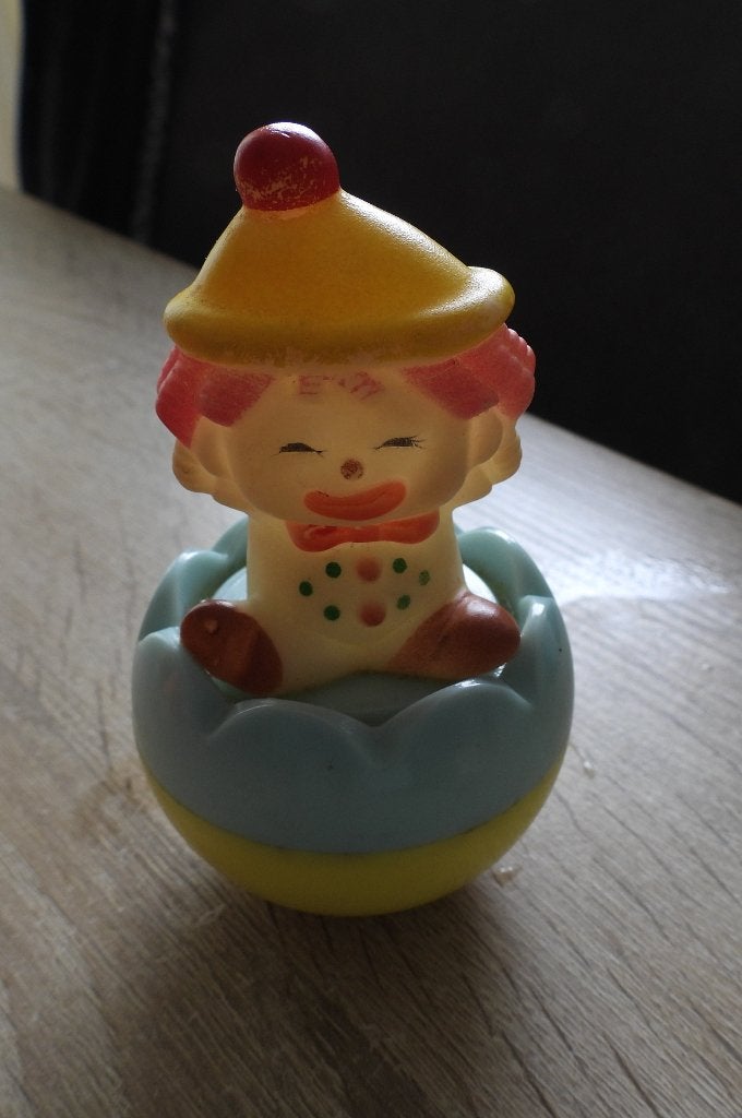 Vintage tuimelaar clown - Retro speelgoed, Ophalen of Verzenden, Gebruikt