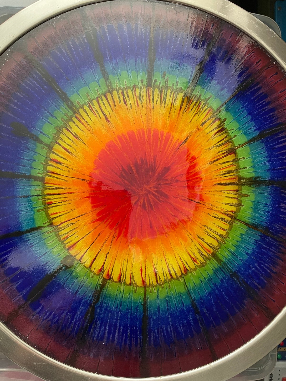 Lamp vintage regenboog kleuren, Ophalen of Verzenden, Zo goed als nieuw