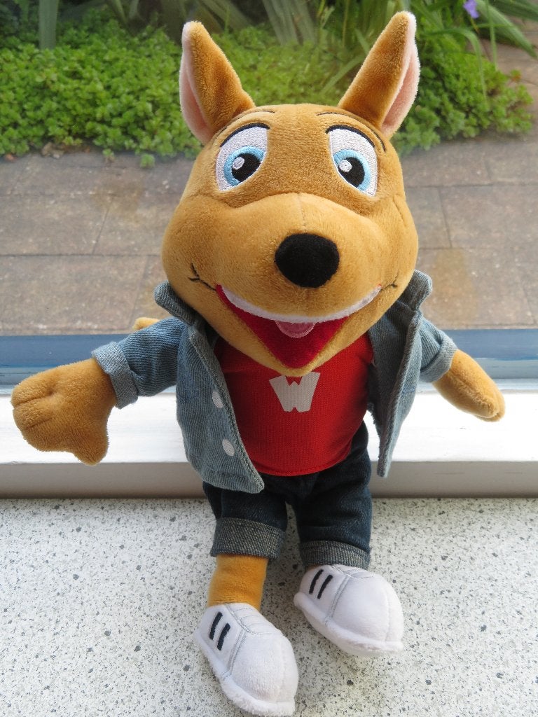 Mascotte Wuppie van Walibi wallaby meet ca 30 cm, Kinderen en Baby's, Speelgoed | Knuffels en Pluche, Overige typen, Ophalen of Verzenden