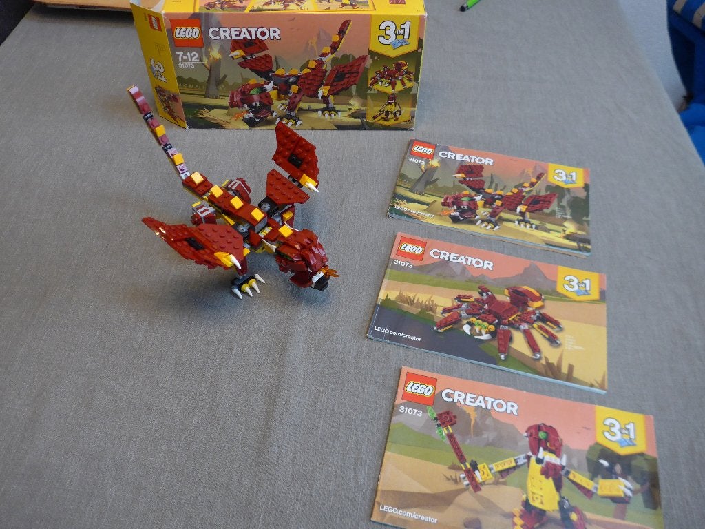 Lego Creator 3in1 31073 Mythische Wezens compleet, Lego, Ophalen of Verzenden, Zo goed als nieuw, Compleet