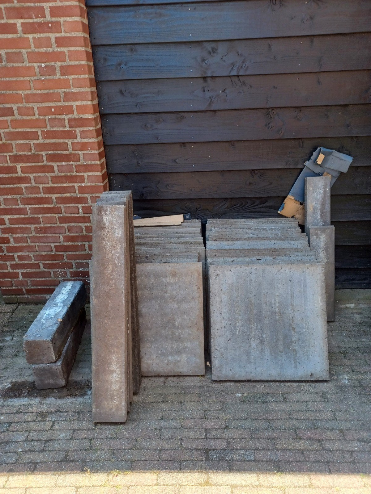 Tegels, Ophalen, Overige materialen