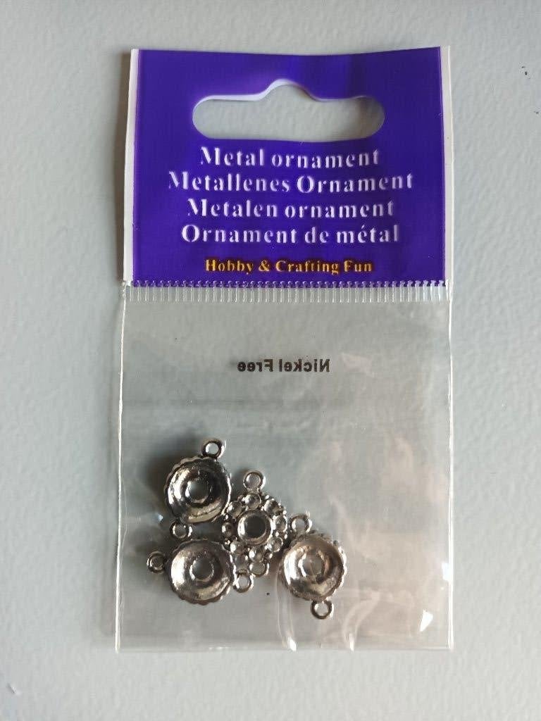 Metalen ornament 4x Hobby & crafting fun nieuwe nieuw metaal, Ophalen of Verzenden, Nieuw