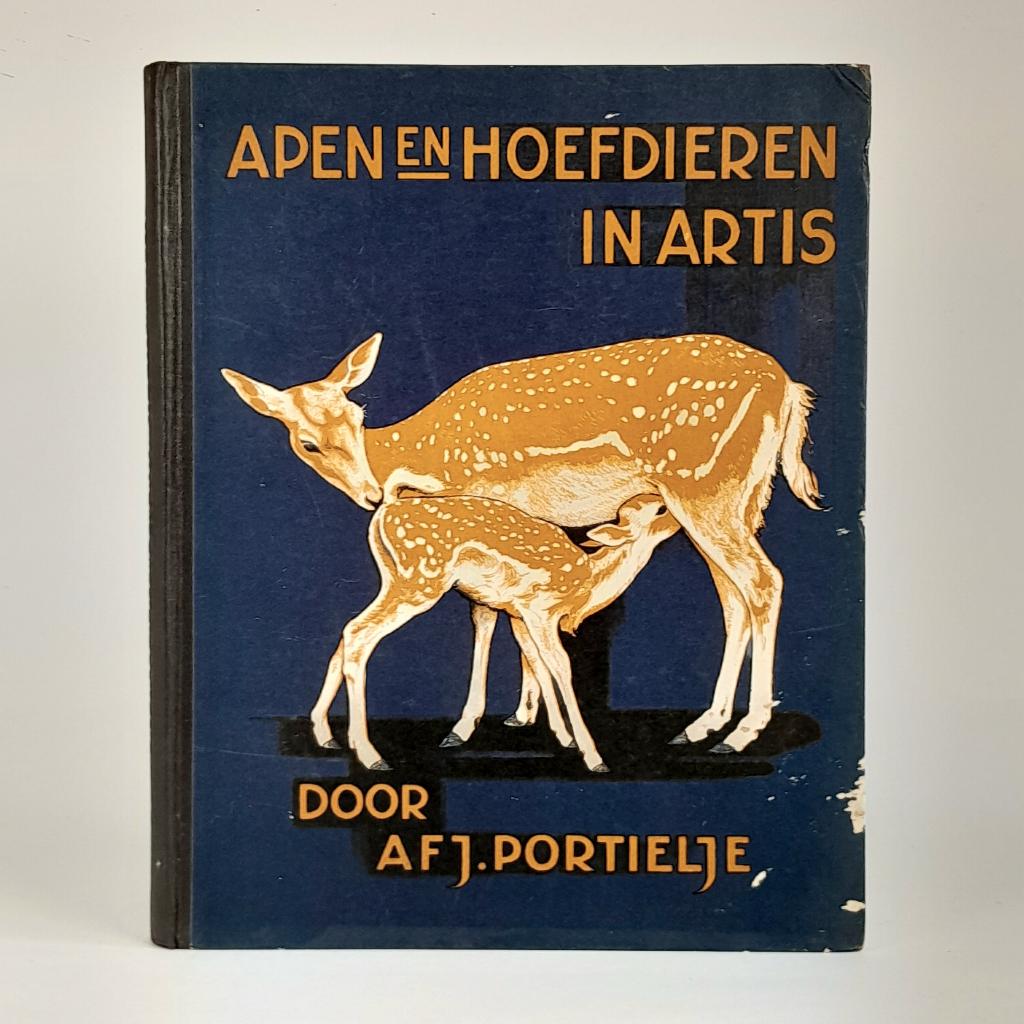 Verkade plaatjesalbum - Apen en Hoefdieren in Artis - 1940, Ophalen of Verzenden, Gelezen, Plaatjesalbum