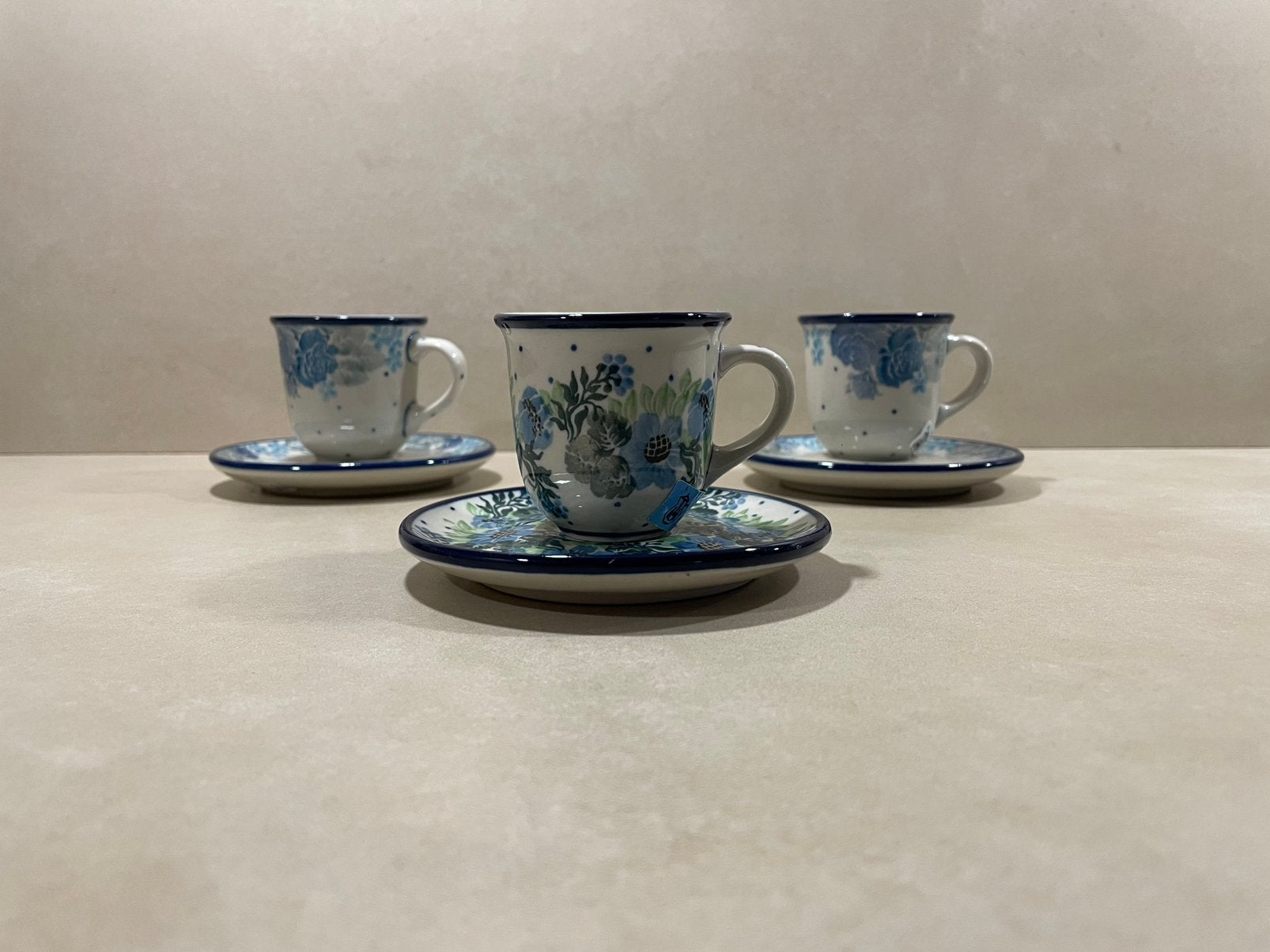 3 Nieuwe Bunzlau Castle espressokopjes met schotels, Overige typen, Nieuw, Ophalen of Verzenden, Overige stijlen