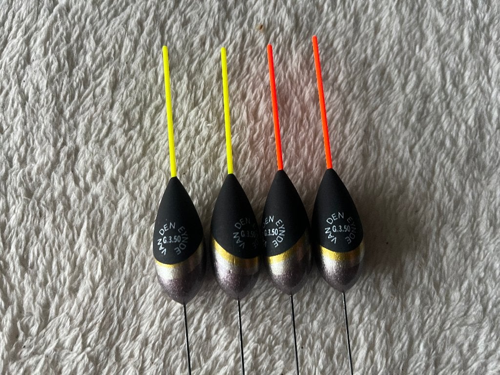 adv 164 / NIEUW set 4 dobbers VAN DEN EYNDE 3,50gr, Watersport en Boten, Ophalen of Verzenden, Nieuw, Dobber of Lood