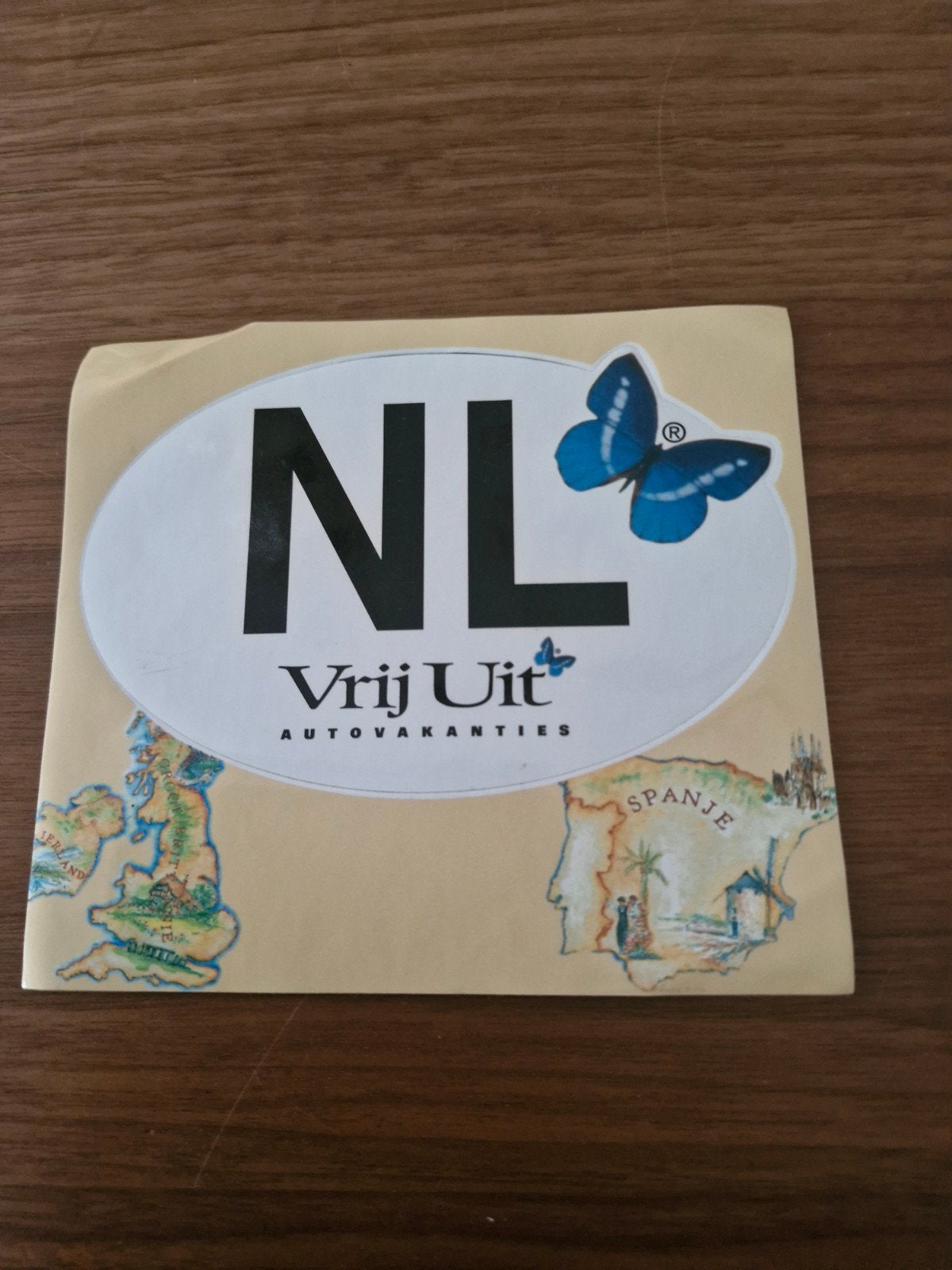822 NL Vrij Uit Autovakanties sticker 15x15 cm, Auto diversen, Ophalen of Verzenden