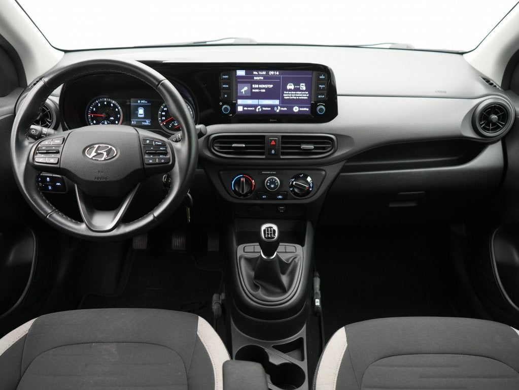 Hyundai i10 1.0 Comfort | Carplay Navigatie | Airco | Cruise, Auto's, Keurmerk '100% Onderhouden', 12 maanden, Stof, Gebruikt