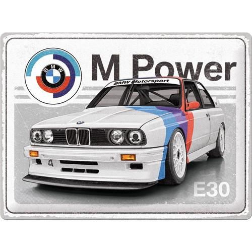 BMW M Power E30 relief reclamebord van metaal wandbord deco