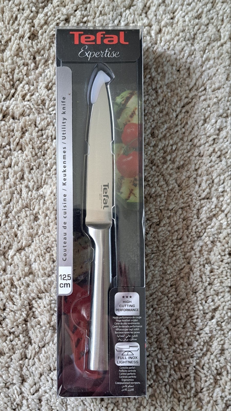 Tefal Expertise Chronium Carbon RVS Keukenmes 12,5 cm, Ophalen of Verzenden, Nieuw