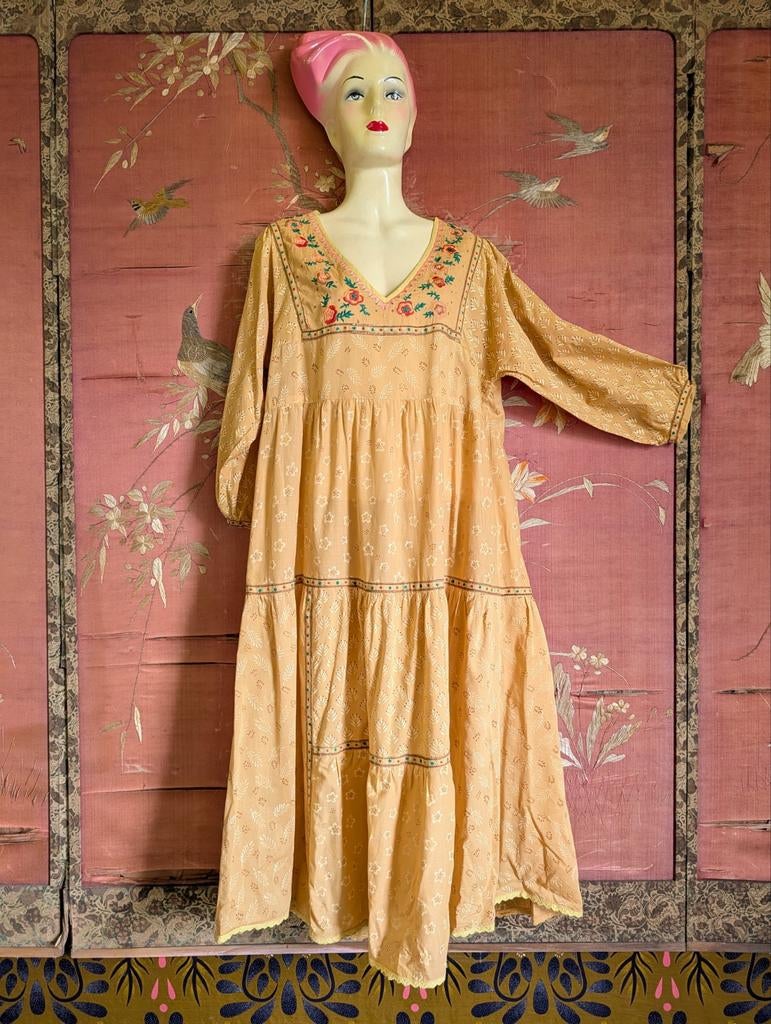 Gereserveerd Gudrun Sjoden lange jurk M, Kleding | Dames, Geel, Maat 42/44 (L), Ophalen of Verzenden, Zo goed als nieuw