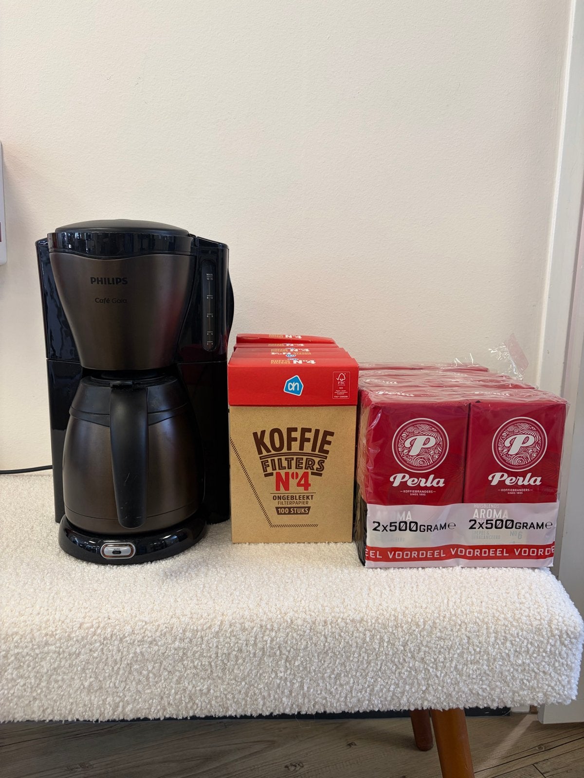 Philips Gaia koffiezetapparaat + filters & Perla koffie, Ophalen, Gebruikt, 10 kopjes of meer, Koffiemachine