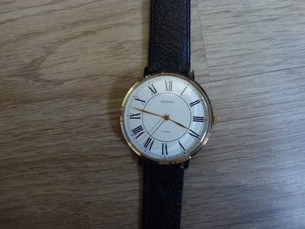 horloge, Overige merken, Leer, Staal, Polshorloge