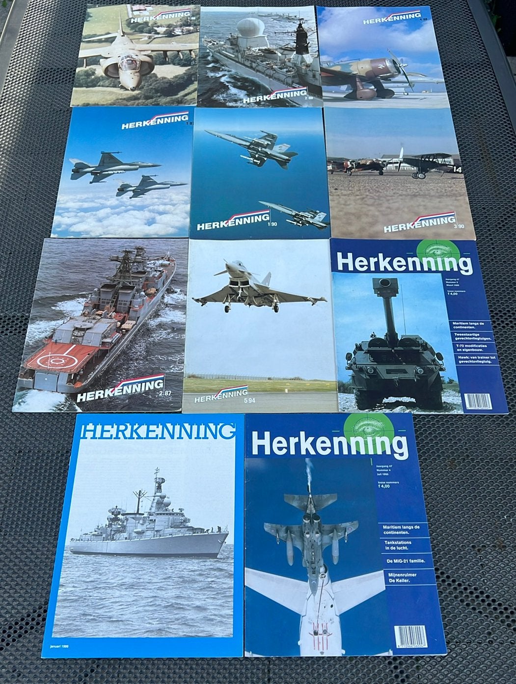 11x Tijdschrift Herkenning van 1987/1995, Ophalen of Verzenden, Landmacht, Nederland, Boek of Tijdschrift