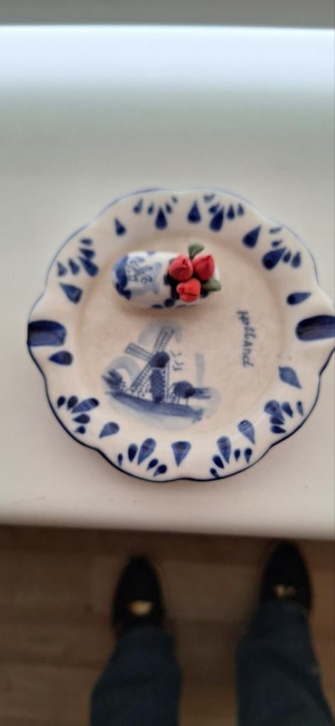 Delfts blauw Asbakje met Klompje, Antiek en Kunst, Ophalen