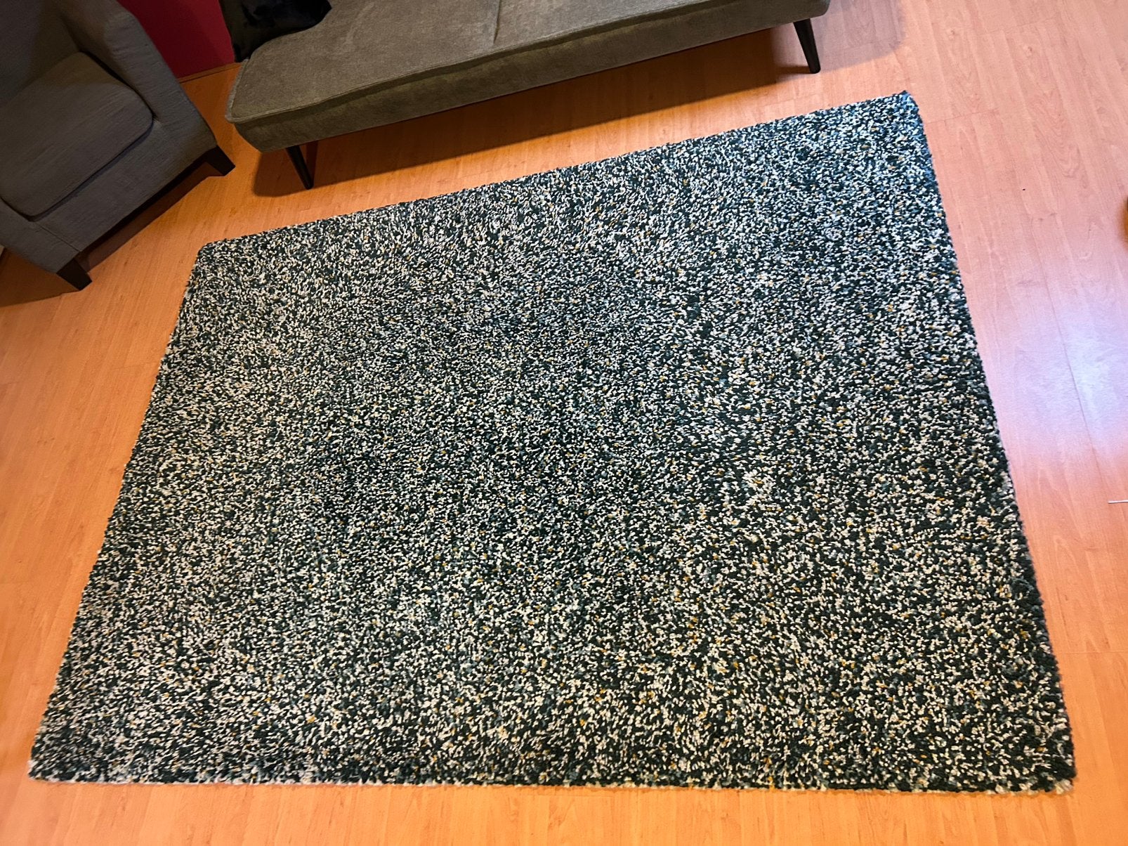 Vloerkleed 170x230 groen wit geel blauw Ikea VINDUM, Huis en Inrichting, Stoffering | Tapijten en Kleden, Ophalen, Gebruikt, 150 tot 200 cm