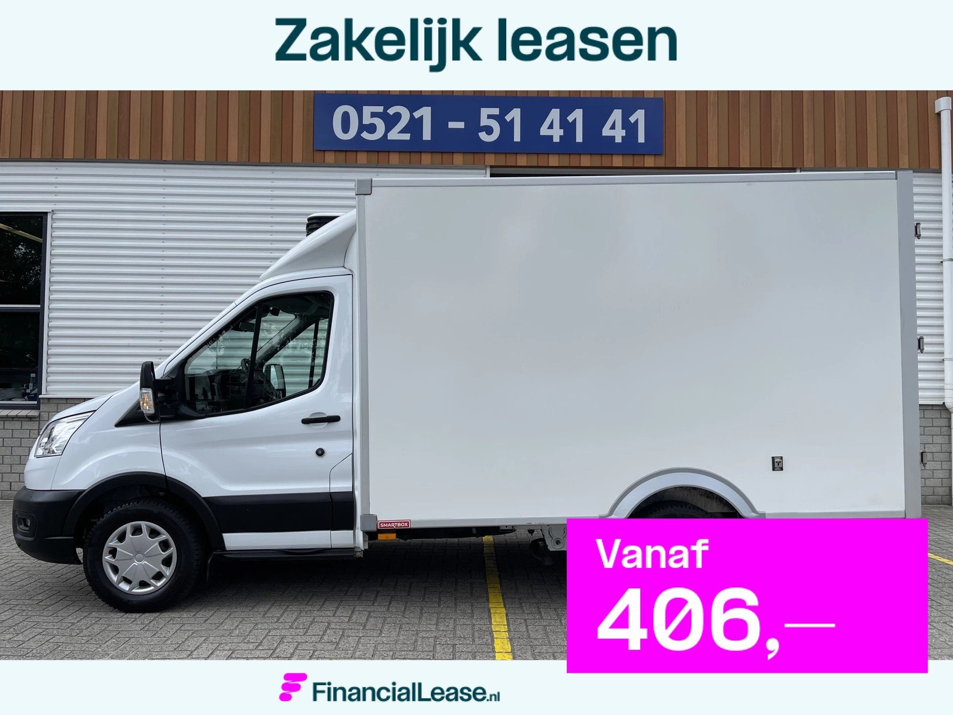 Ford Transit 2.0 TDCI 130pk automaat / smartbox bakwagen met, Automaat, Stof, 4 cilinders, Wit