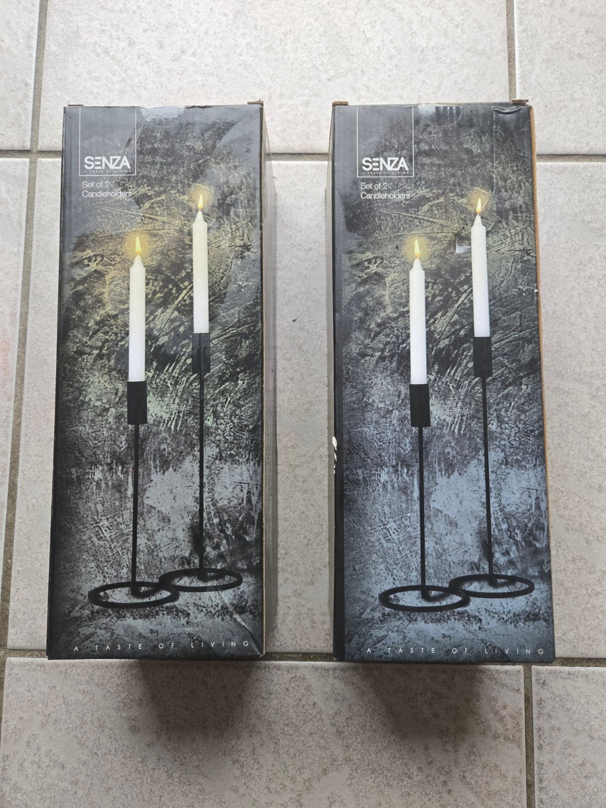 2 sets Senza kaarsen kandelaars 2 in 1 nieuw in de doos, Ophalen, Nieuw, Kandelaar