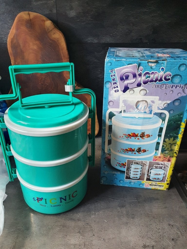 Nieuwe stapelbare thermische lunchbox / broodtrommel 3 delig, Ophalen of Verzenden, Nieuw