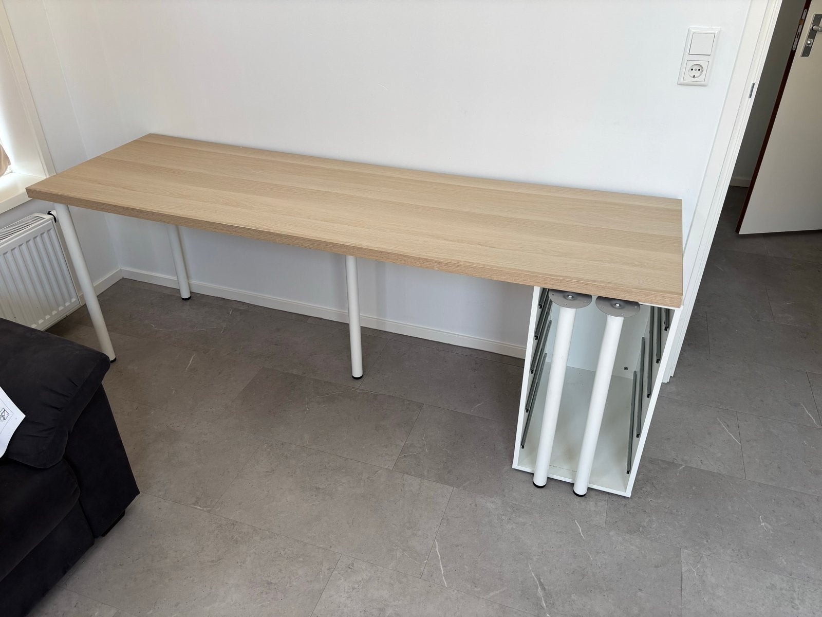 IKEA Bureau 200x60 met 5 poten, Huis en Inrichting, Bureaus, Ophalen, Gebruikt, IKEA