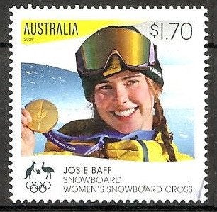 646 Australië 2026 Winter Olympics Gold Winners, Verzenden, Gestempeld