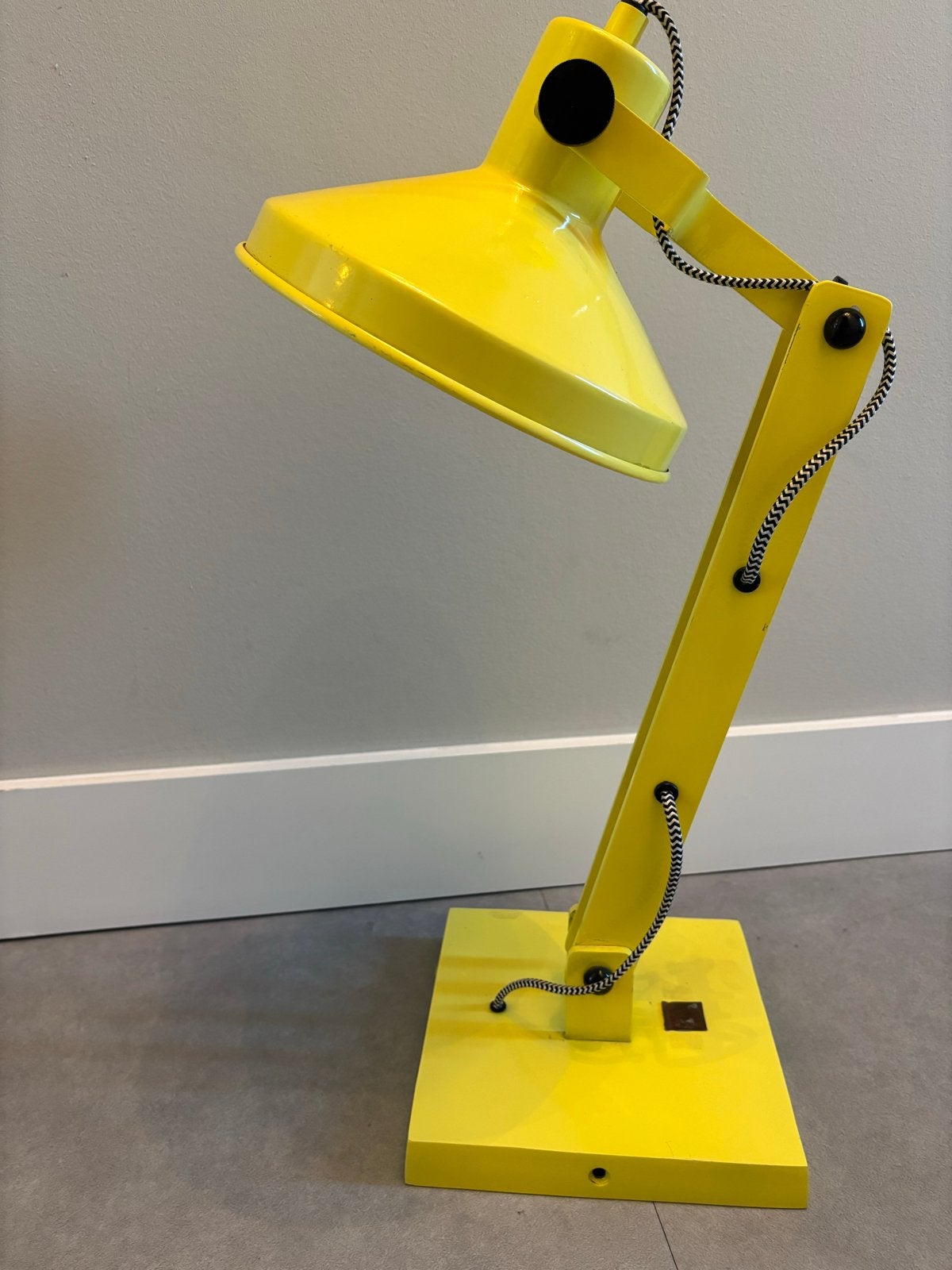 HK Living lamp - Gele tafellamp/wandlamp, Huis en Inrichting, Ophalen, Bureaulamp, Gebruikt, Overige merken
