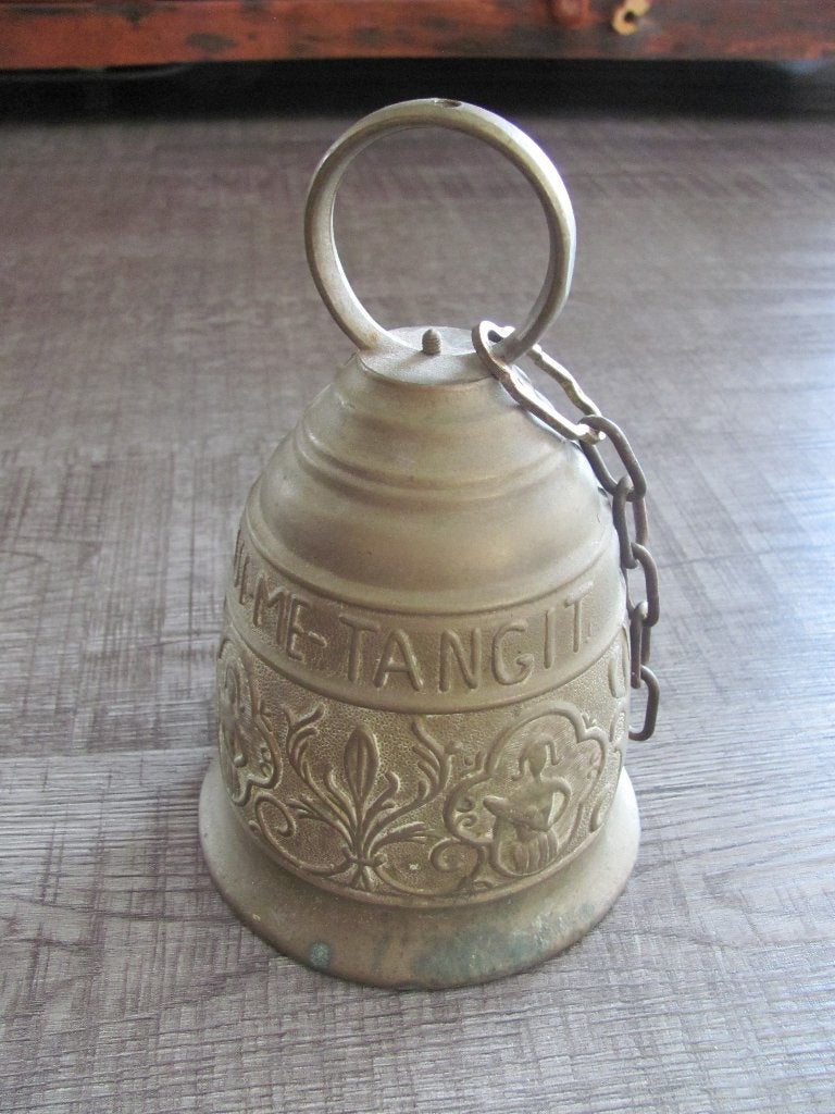 Bronzen / koperen bel met klepel, Ophalen of Verzenden, Koper