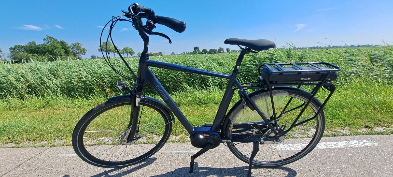 elektrische fiets met  bafang middenmoter, Zo goed als nieuw, 50 km per accu of meer, 55 tot 59 cm, Ophalen
