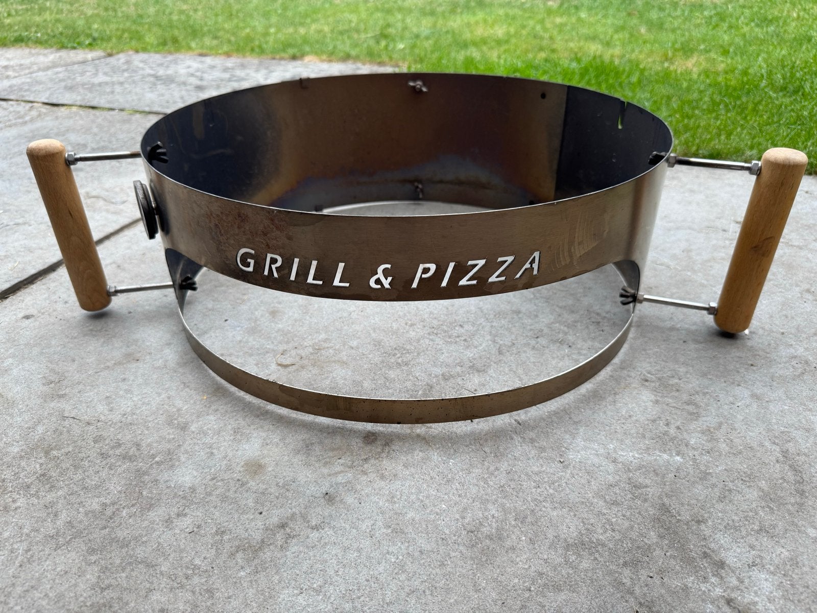Grill & Pizza BBQ ring met thermometer, Ophalen, Gebruikt