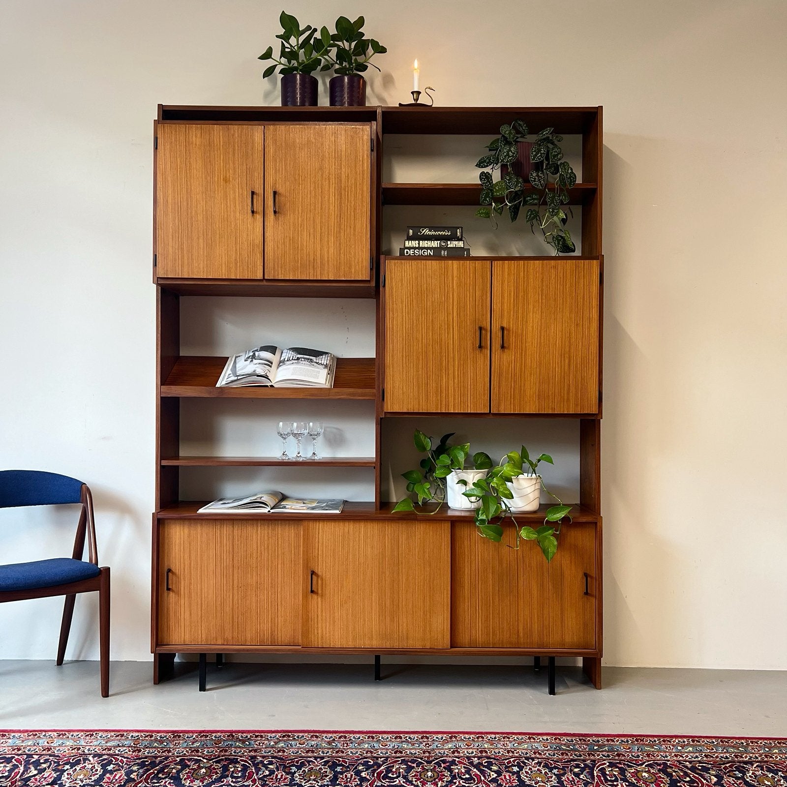 - Vintage wandmeubel •Simpla Lux• -, Huis en Inrichting, Kasten | Wandmeubels, Gebruikt, 200 cm of meer, ., 150 tot 200 cm