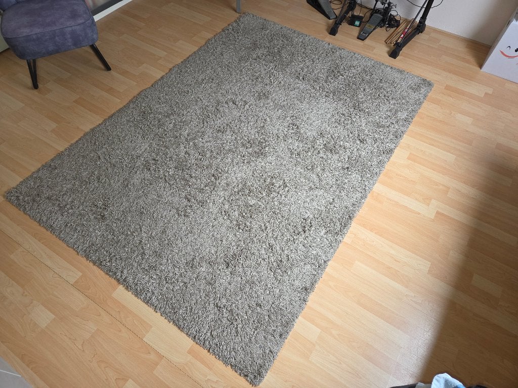 Voerkleed beige, 230 x 160 cm, hoogpolig, Hampen van Ikea, Ophalen, Gebruikt, 150 tot 200 cm, 200 cm of meer