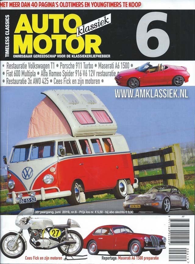 AMK 6 2019 : Porsche 911 Turbo - Alfa Romeo Spider V6 - Fiat, Ophalen of Verzenden, Gelezen, Algemeen
