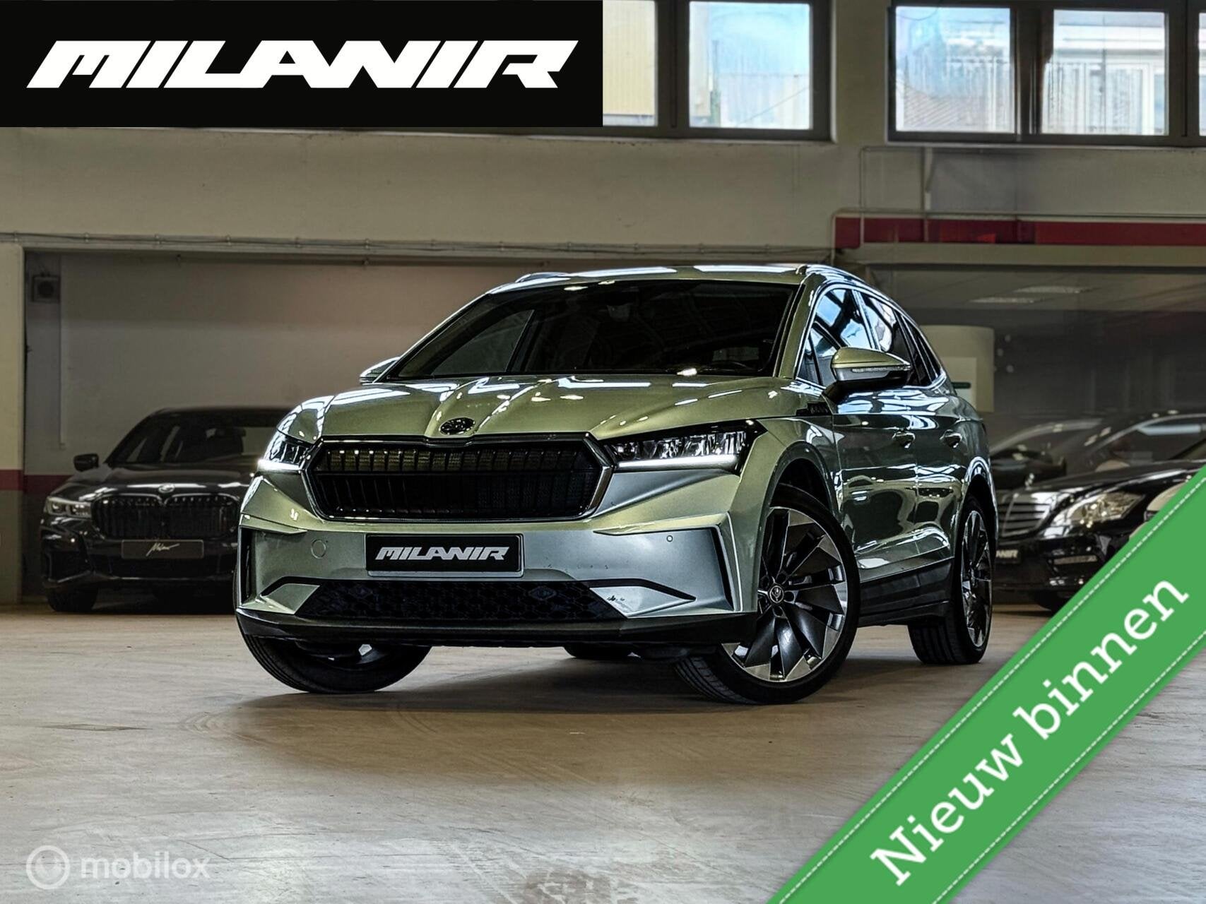Skoda Enyaq iV 80 |SOH 90%|Stuurverwarming|ACC |trekhaak, Auto's, Skoda, Achterwielaandrijving, Gebruikt, Zwart, Leder en Stof