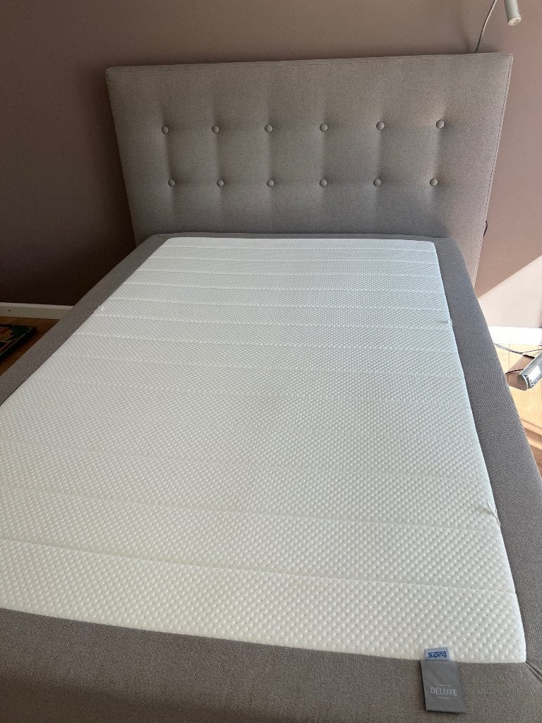 Auping Deluxe bed 140x200 met 2 motoren, Huis en Inrichting, Ophalen, 140 cm, Zo goed als nieuw, Twijfelaar