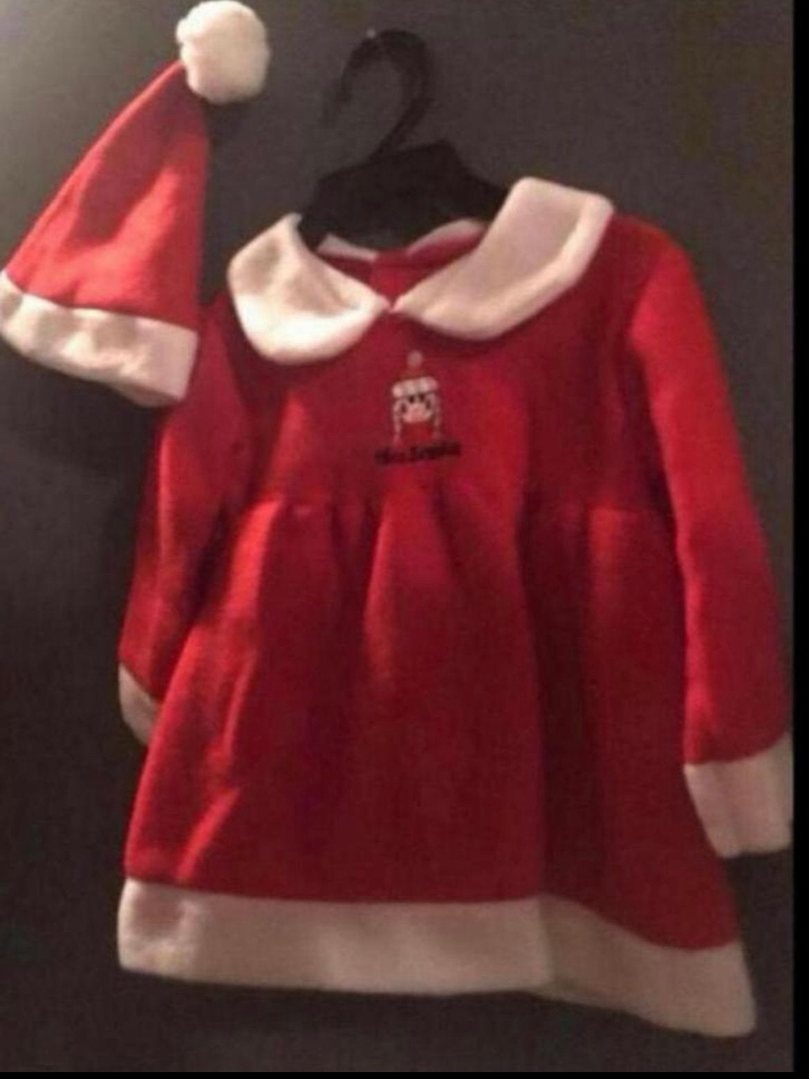 Leuke Kerstjurk met muts! Maat 80/86, Ophalen of Verzenden, Zo goed als nieuw, Meisje