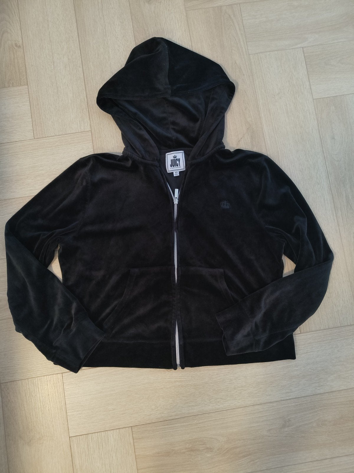 Y2K Velours Juicy Couture Hoodie XL, Kleding | Dames, Ophalen of Verzenden