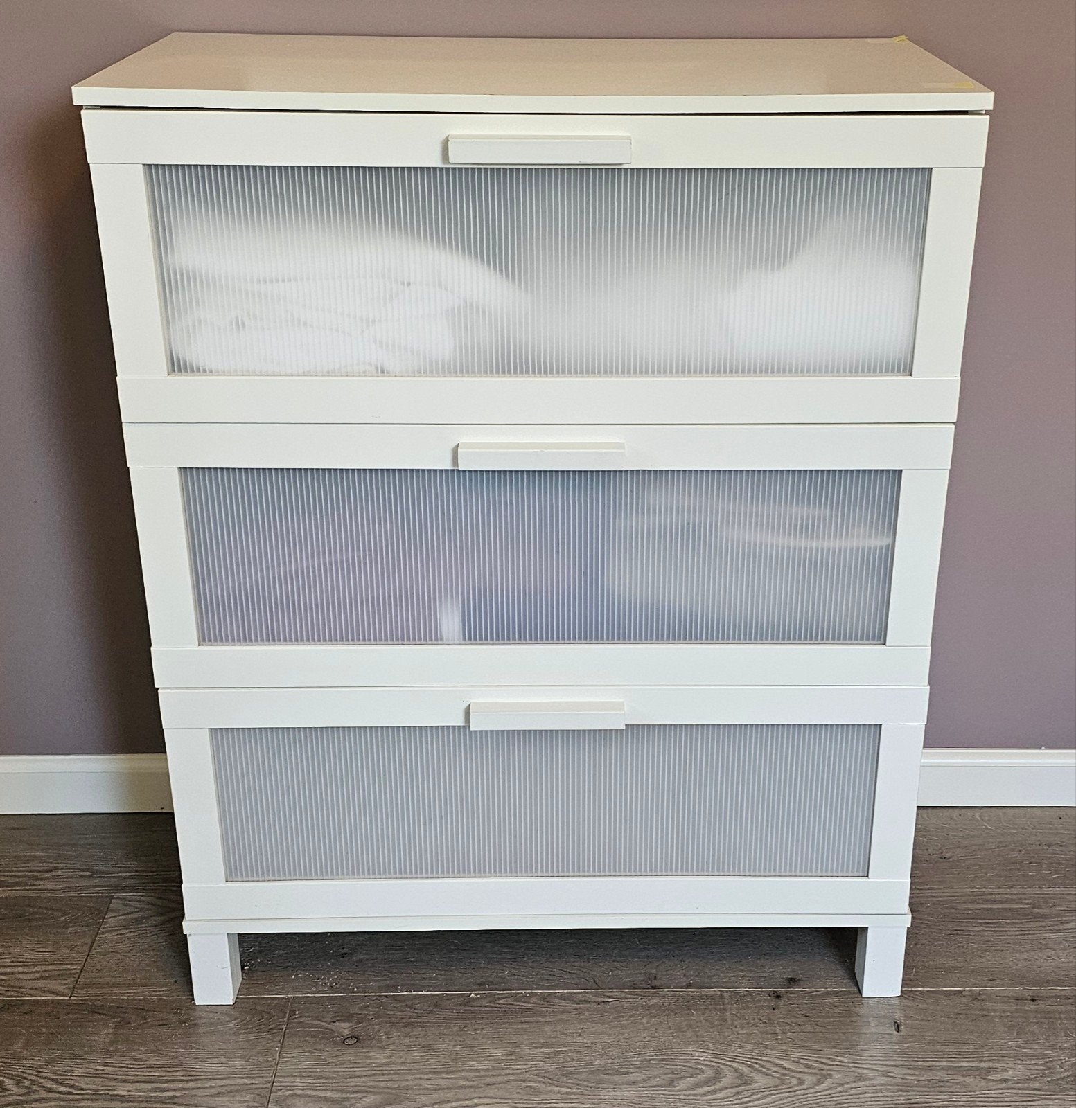 IKEA BRIMNES ladekast wit met 3 lades, Ophalen, Modern, Scandinavisch, 100 tot 150 cm, 50 tot 100 cm