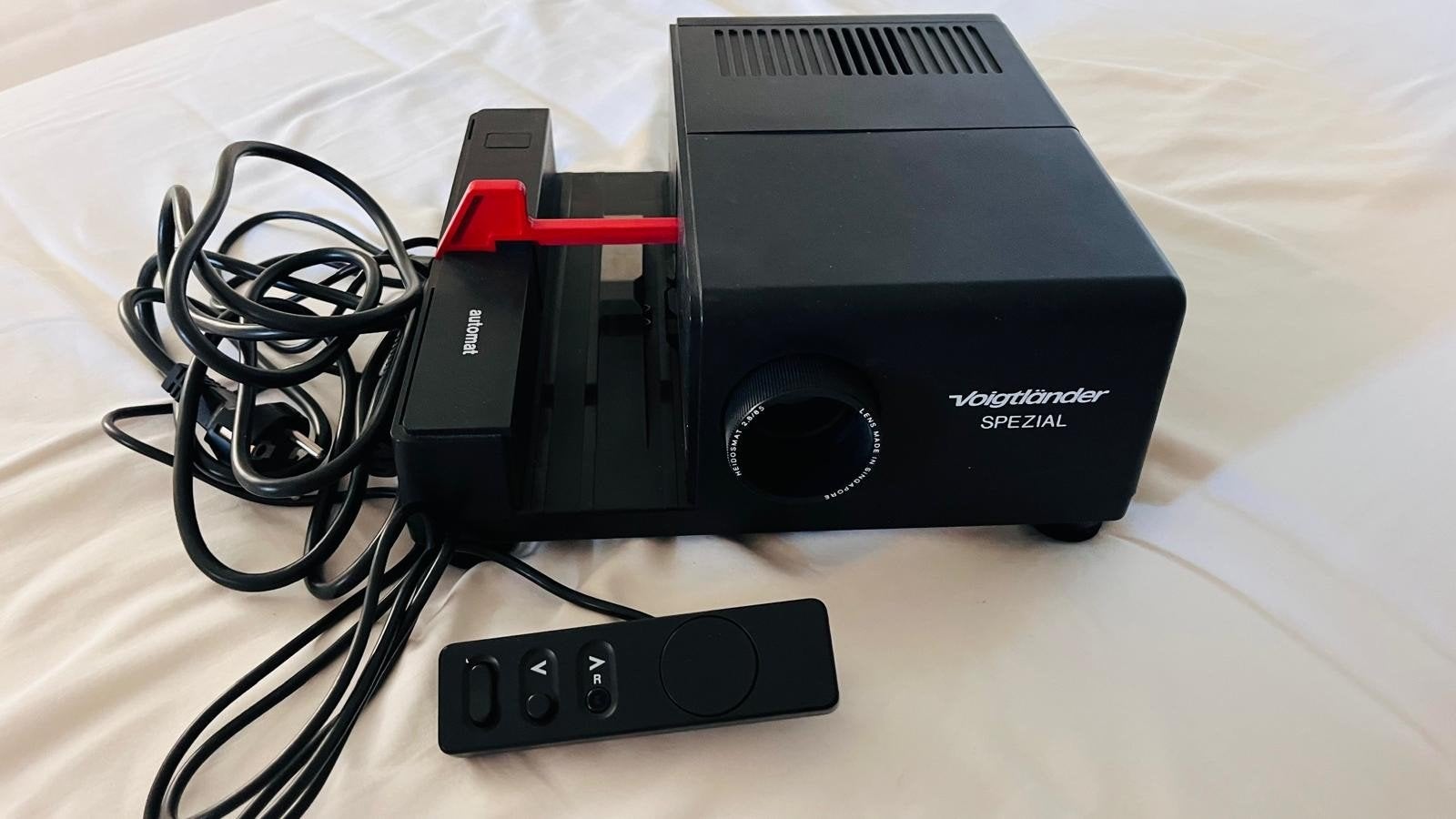 Voigtländer Spezial diaprojector met Reflecta scherm, Ophalen