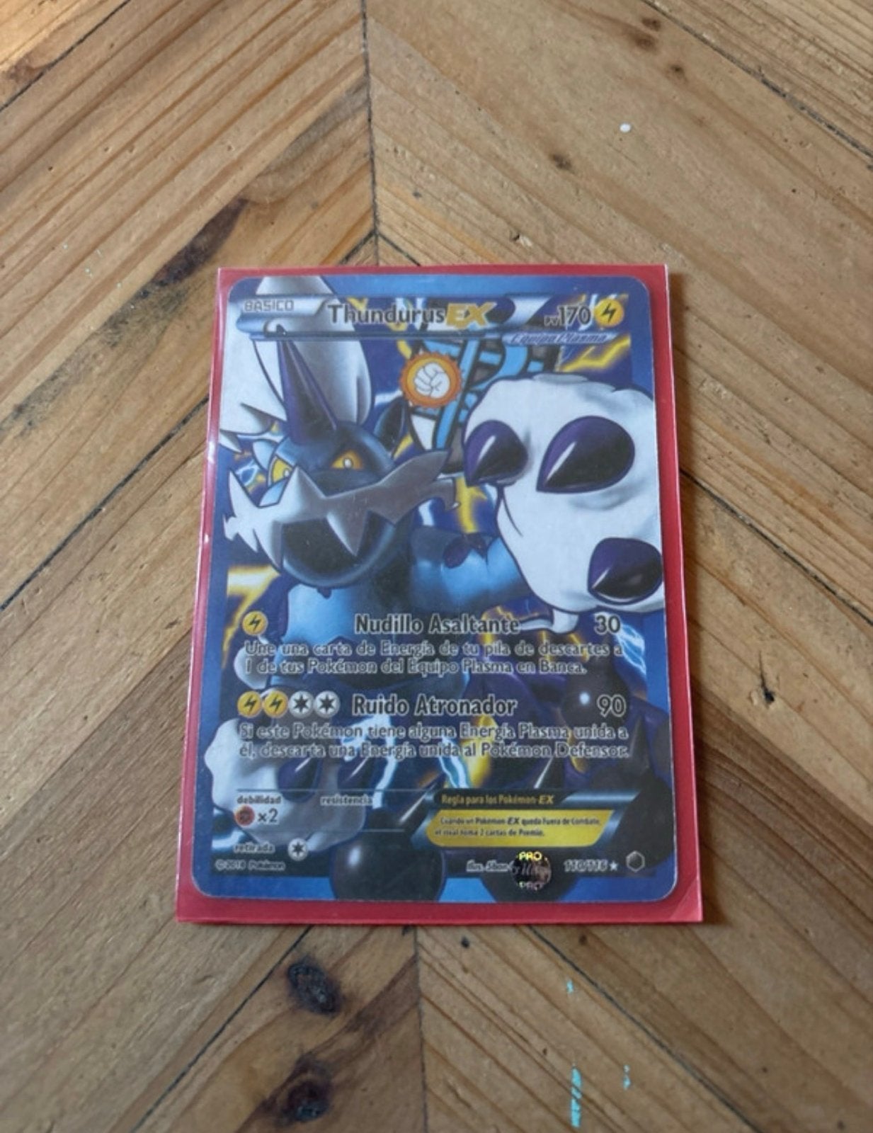 Thundurus EX Pokémon kaart #134 - Plasma Freeze, Ophalen of Verzenden, Gebruikt, Losse kaart