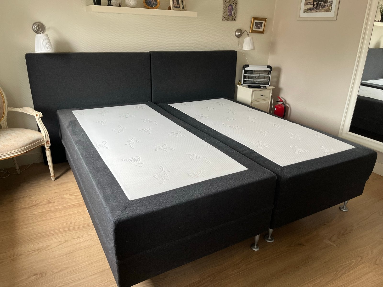 Tweepersoons boxspring  200x200, Verstelbaar, Tweepersoons, Ophalen of Verzenden, Zo goed als nieuw